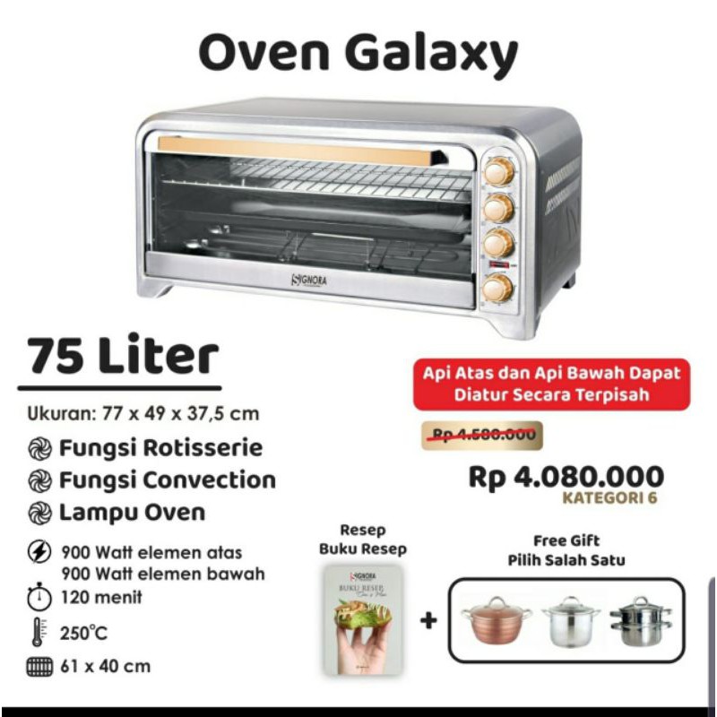 Signora Oven Listrik New Galaxy 75 liter