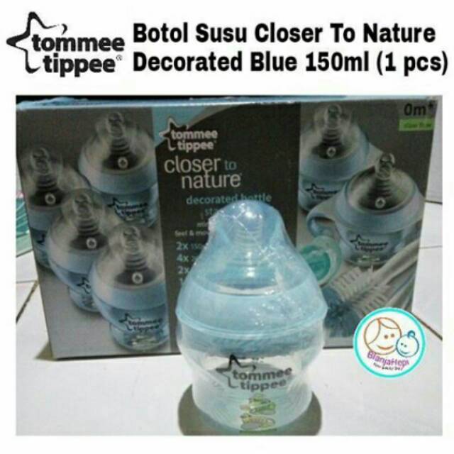 Tommee Tippee Botol Susu Closer To Nature Decorated Blue 150ml (1 pcs)