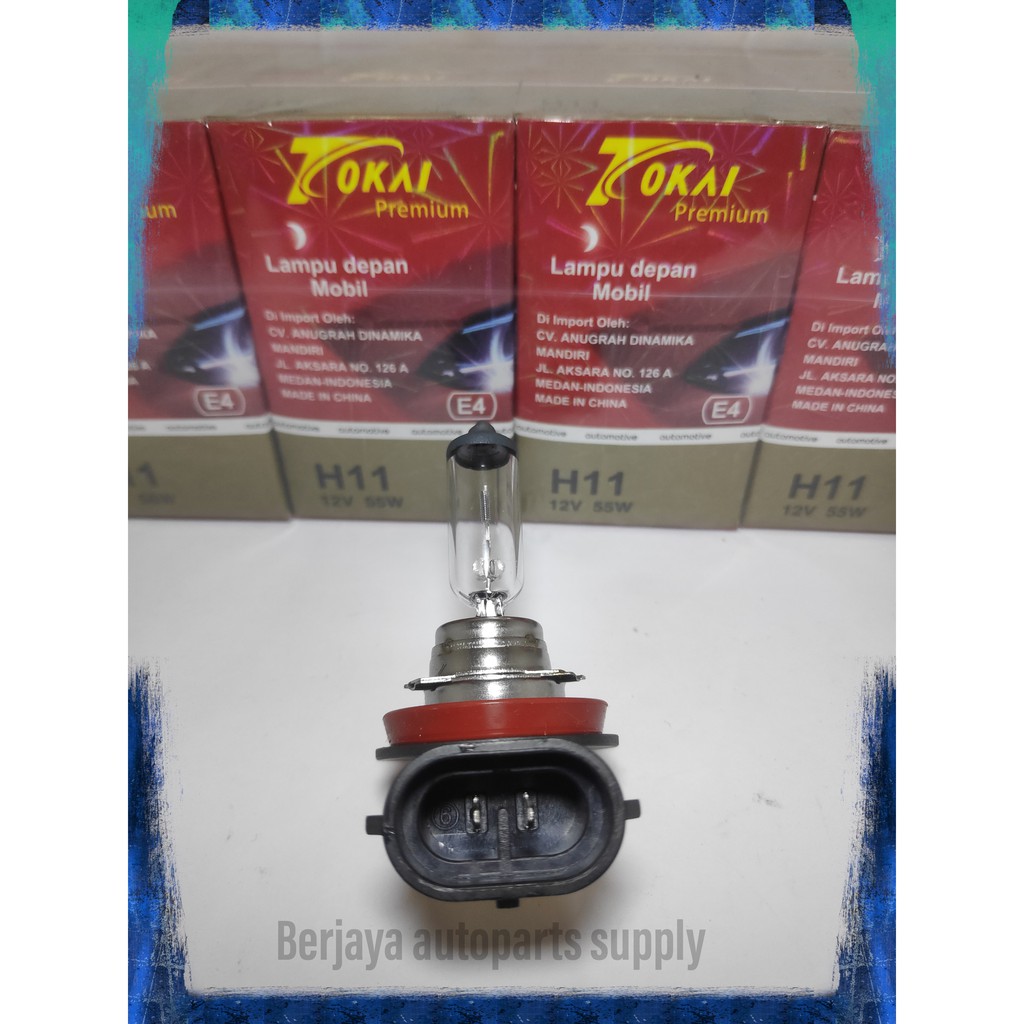 Lampu Bohlam fog lamp/kabut/bumper Halogen  H11 12V 55W TOKAI