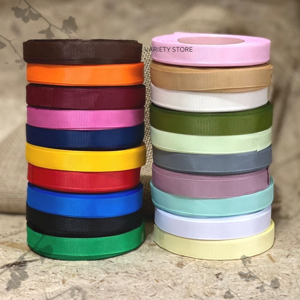 

Pita Grossgrain Lebar 1,25 cm (1/2 inchi ) per Roll ( 22 meter )