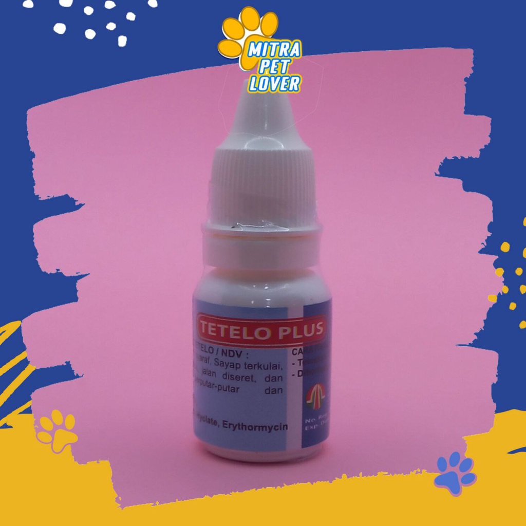 OBAT TETELO BURUNG - TETELO DROP 10 ML ORIGINAL - OBAT SAKIT NDV PADA UNGGAS MERPATI BIRD DOVE LEMES LESU NGOROK LUMPUH - AMPUH AMAN KUALITAS - MURAH ASLI - PET ANIMAL HEALTHCARE TAMASINDO OBAT &amp; VITAMIN TERNAK HEWAN BINATANG PELIHARAAN MITRAPETLOVER