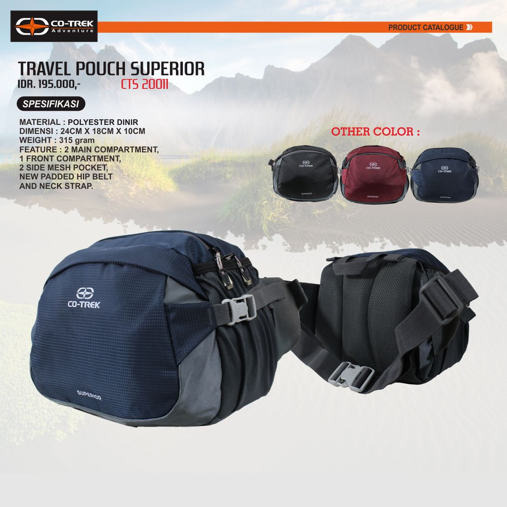 TRAVEL POUCH SUPERIOR COTREK/ TAS SELEMPANG COTREK/ TAS SELEMPANG PRIA