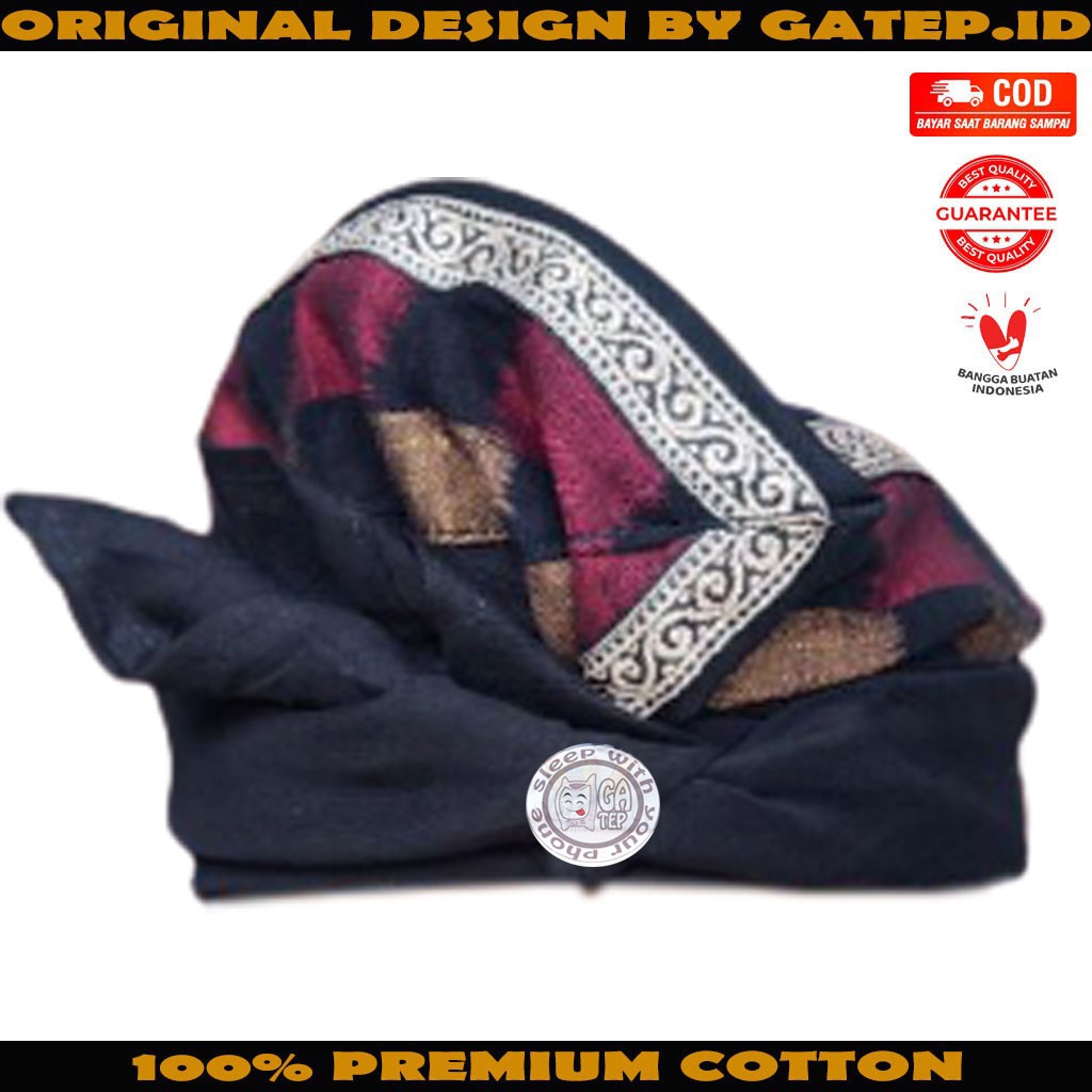 Udeng Bali Setengah Jadi Hitam Tepi Endek Udeng Bali Jadi Dewasa Ikat Kepala Pria Bali Songkok Bali