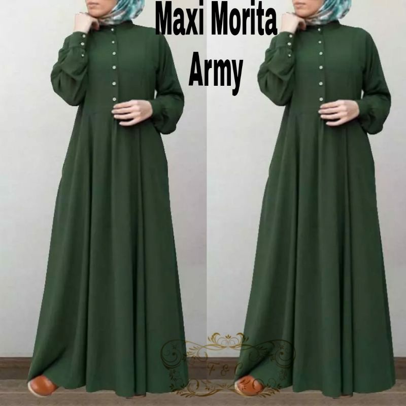 MAXY MORITA, MOSCREPE, GAMIS HIJAB MUSLIM, DRESS