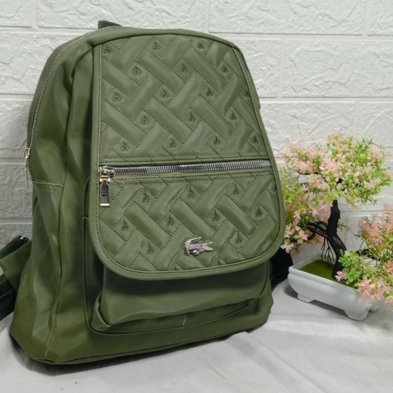 Ransel Fashion Wanita NiLon bordir-A.hijau