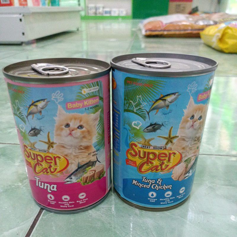 (Paket 24 kaleng) Ekspedisi 1dus Supercat kaleng baby kitten 400g all varian/ supercat kaleng