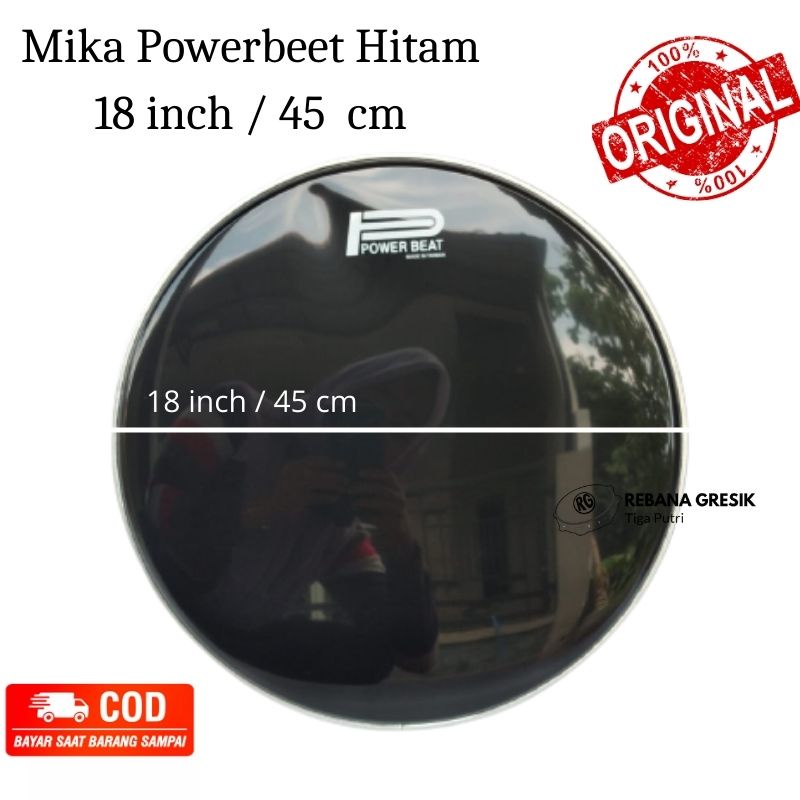 Mika powerbeet  bas Habsy ukuran 18 inci atau 45 cm Bas Banjari bas hadroh drumben dram