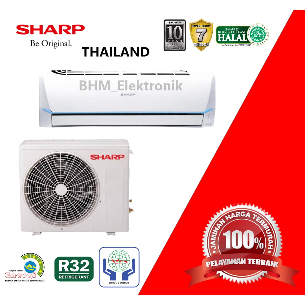 AC SHARP AH-A9SAY 9 SAY 1PK AC SHARP 1PK THAILAND AC 1PK LOW WATT