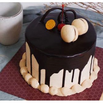 

Kue Ulang Tahun Ultah - Black Forest White Macaron - Free Kartu Ucapan