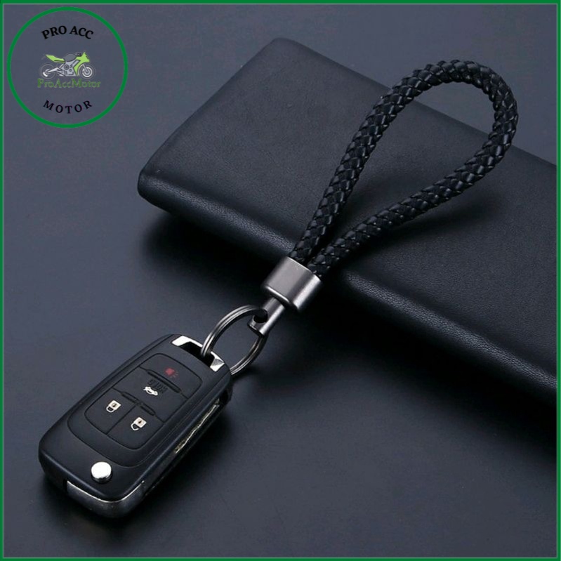 Gantungan Kunci Braided Kulit Kepang Motor Mobil
