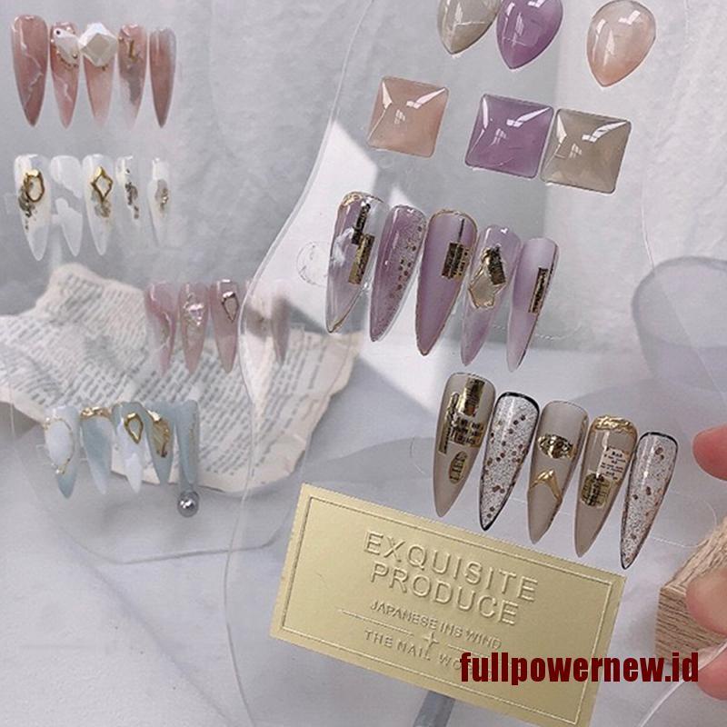 Stand Display Kuku Palsu Bahan Akrilik Bentuk Irregular Untuk Manicure