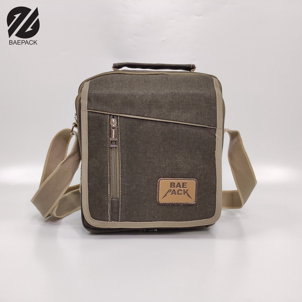 Tas Selempang Cowok Edwin Baepack Khaki / Tas Selempang Pria / Tas bahu Pria / Tas pria original