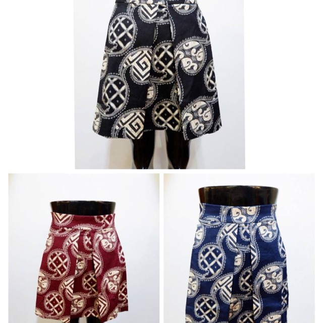 Rok motif batik wanita jumbo pinggang karet