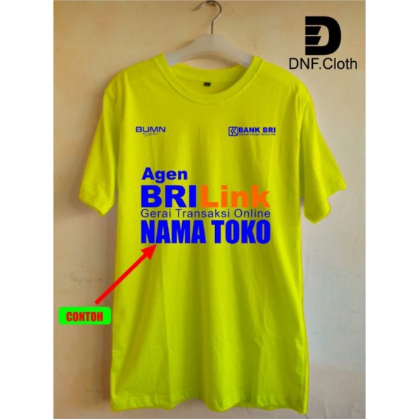 KAOS AGEN BRILINK | KAOS BRILINK Custom Sablon Nama Toko