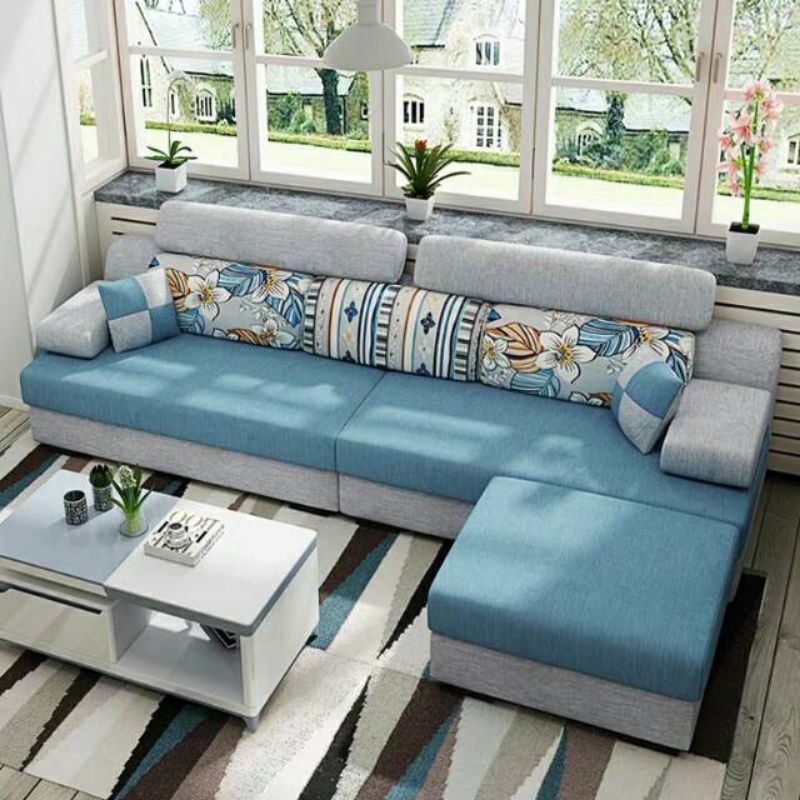 SOFA LETTER L MINIMALIS - SOFA KAYU JATI