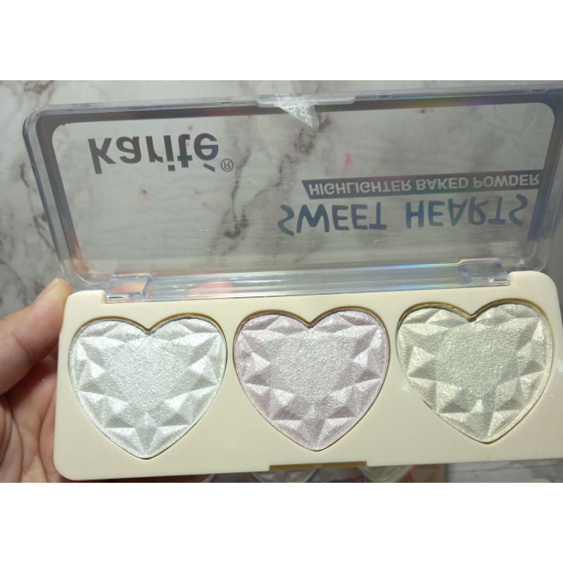 HIGHLIGHTER  BAKED POWDER  SWEET HEARTS 3WARNA JUMBO ECER NO.23073/23072