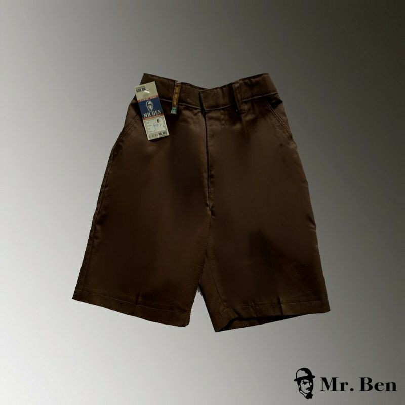 SERAGAM SEKOLAH MR.BEN CELANA SD COKLAT PRAMUKA PENDEK