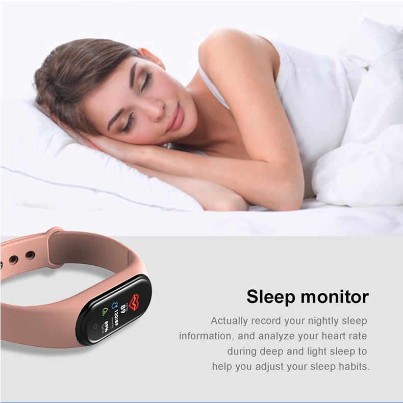 SKMEI M4 Smart Band Smartwatch Pria wanita Jam Tangan Pintar LED Bluetooth Heartrate Monitor M4 New M4 Smart Band Wristband Watch Fitness Tracker Bracelet Color Touch Sport Heart Rate Blood Pressure Monitor Men Women Sync for Android IOS Xiaomi Mi Band