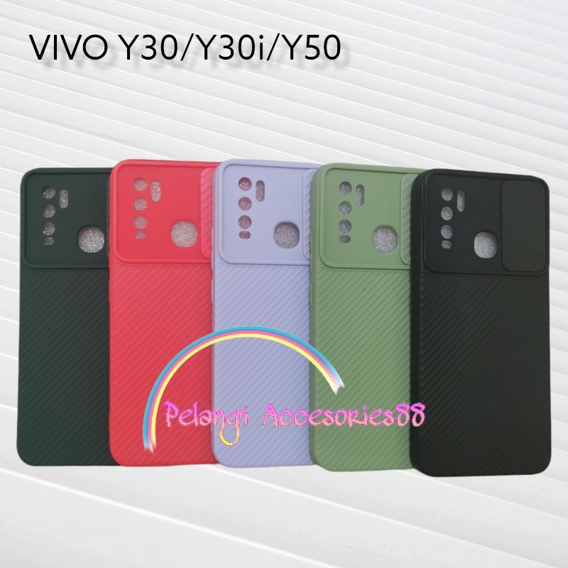 CASE VIVO Y30 / Y30i / Y50 SOFTCASE SLEDING WARNA WARNI NON SLOT CARD