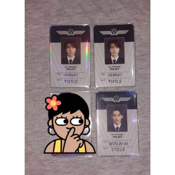 PC ID CARD PILOT WINWIN HENDERY WAYV SEASON GREETING 2022 SG22