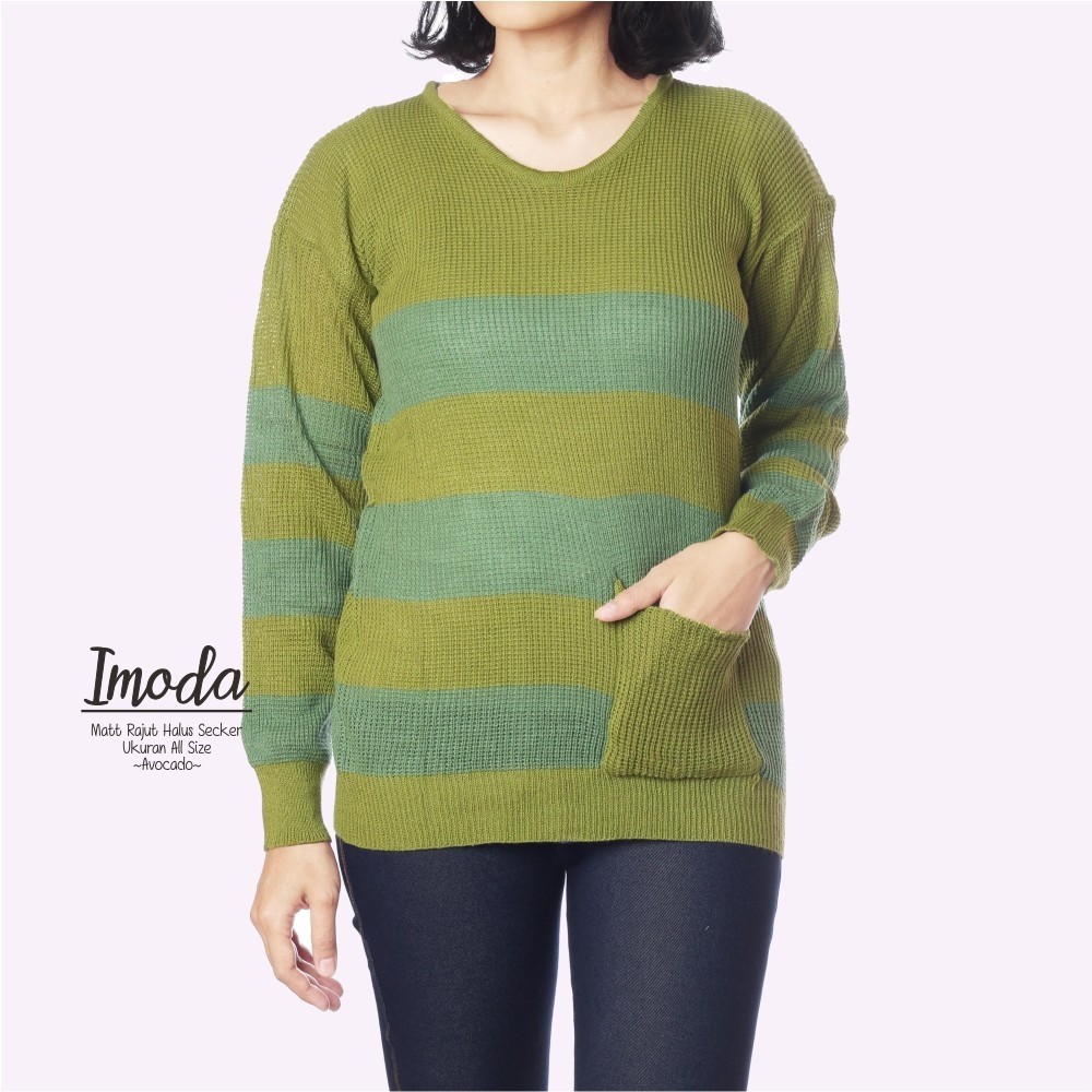 Imoda Avocado / Sweater Rajut / Blouse Rajut / Rajut Murah