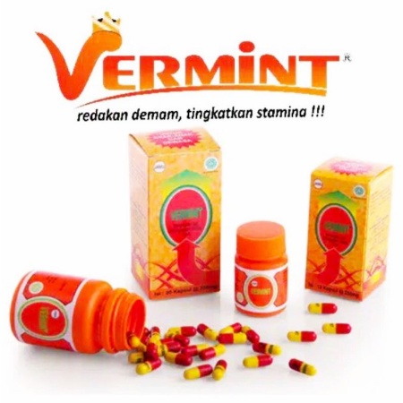 Vermint Kapsul  Obat Typus  Obat Demam Original 30 Kapsul