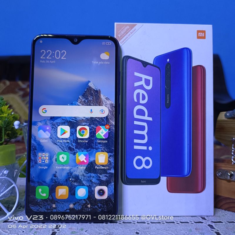 Xiaomi Redmi 8 RAM 4 ROM 64 GB HP BEKAS SECOND 4/64 Fullset