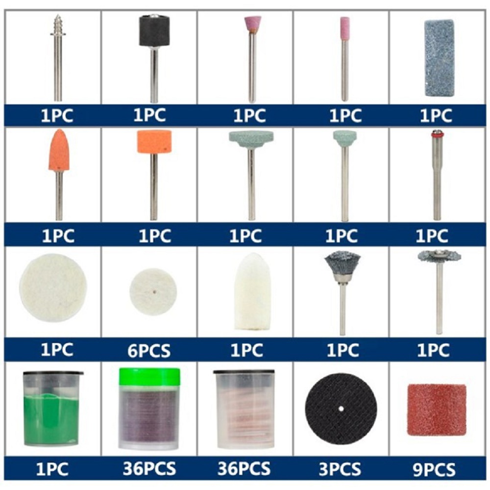 Set 105 pc mata bor tuner poles potong ampelas gerinda dremel bor mini