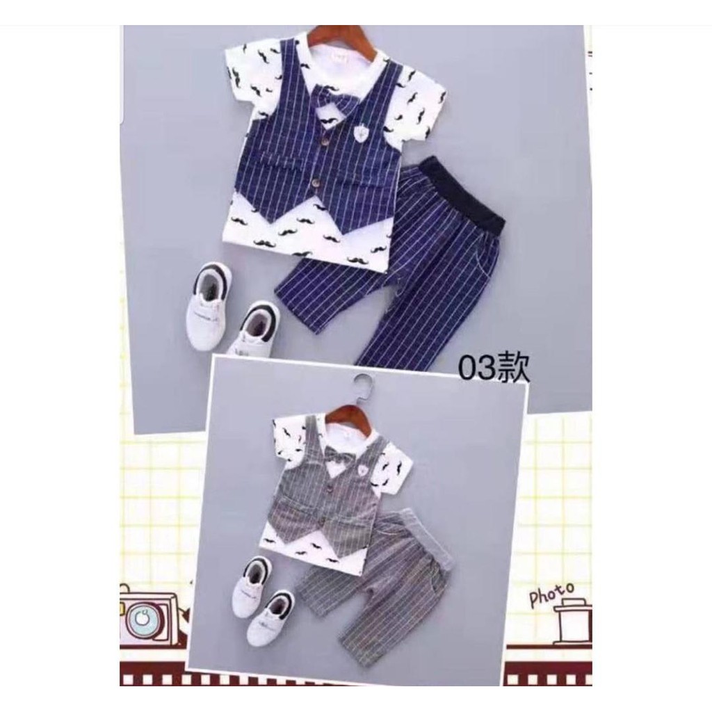 BJ04 Beard TUXEDO Setelan 0 3 Tahun Setelan Baju Anak Boy Laki Cowok