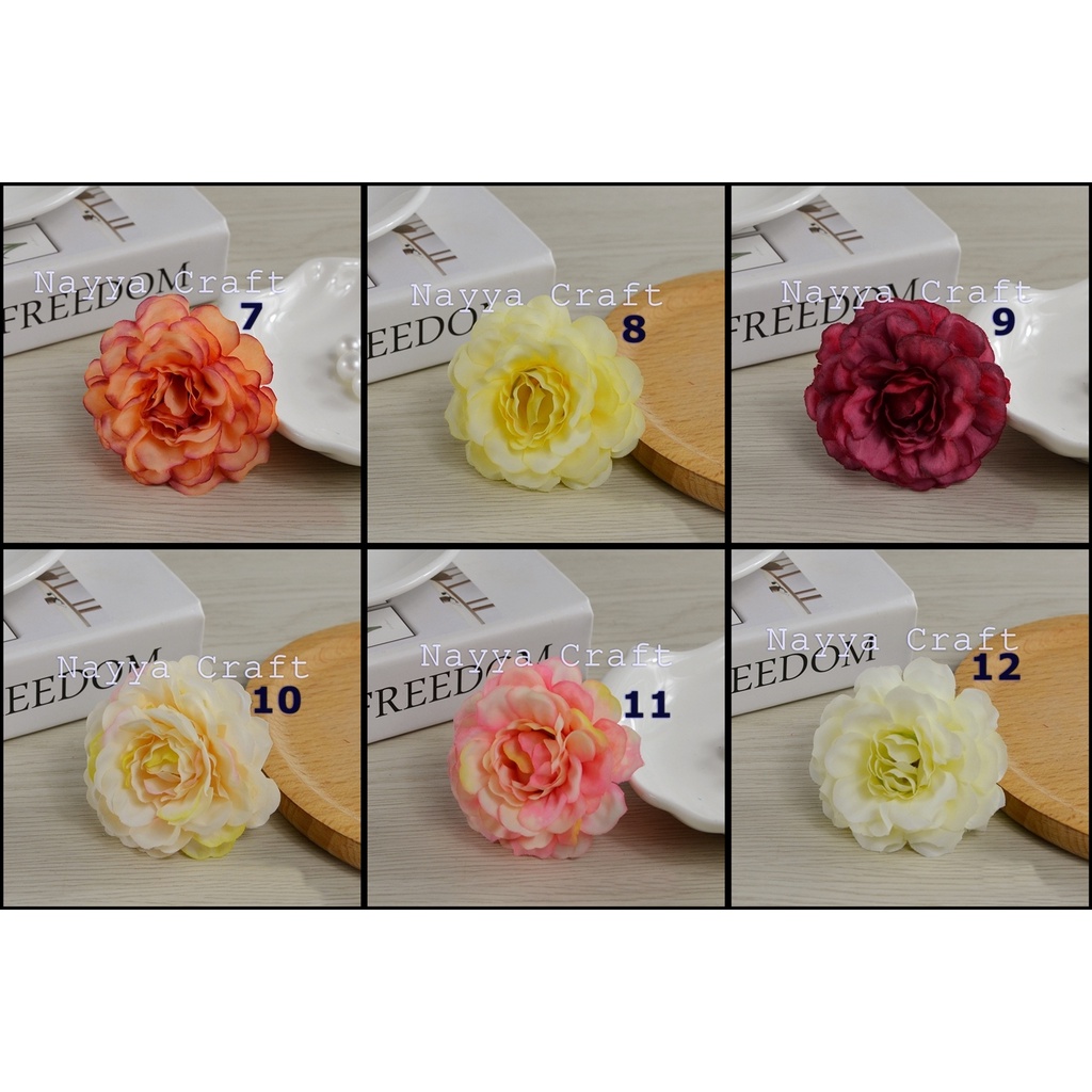 Kepala bunga mawar artificial Azalea Peony kelopak rhododendron ponticum hiasan mahar dekorasi craft