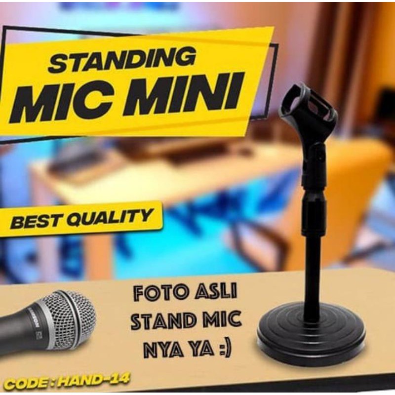 Stand Microphone Meja Holder Standing Microphone