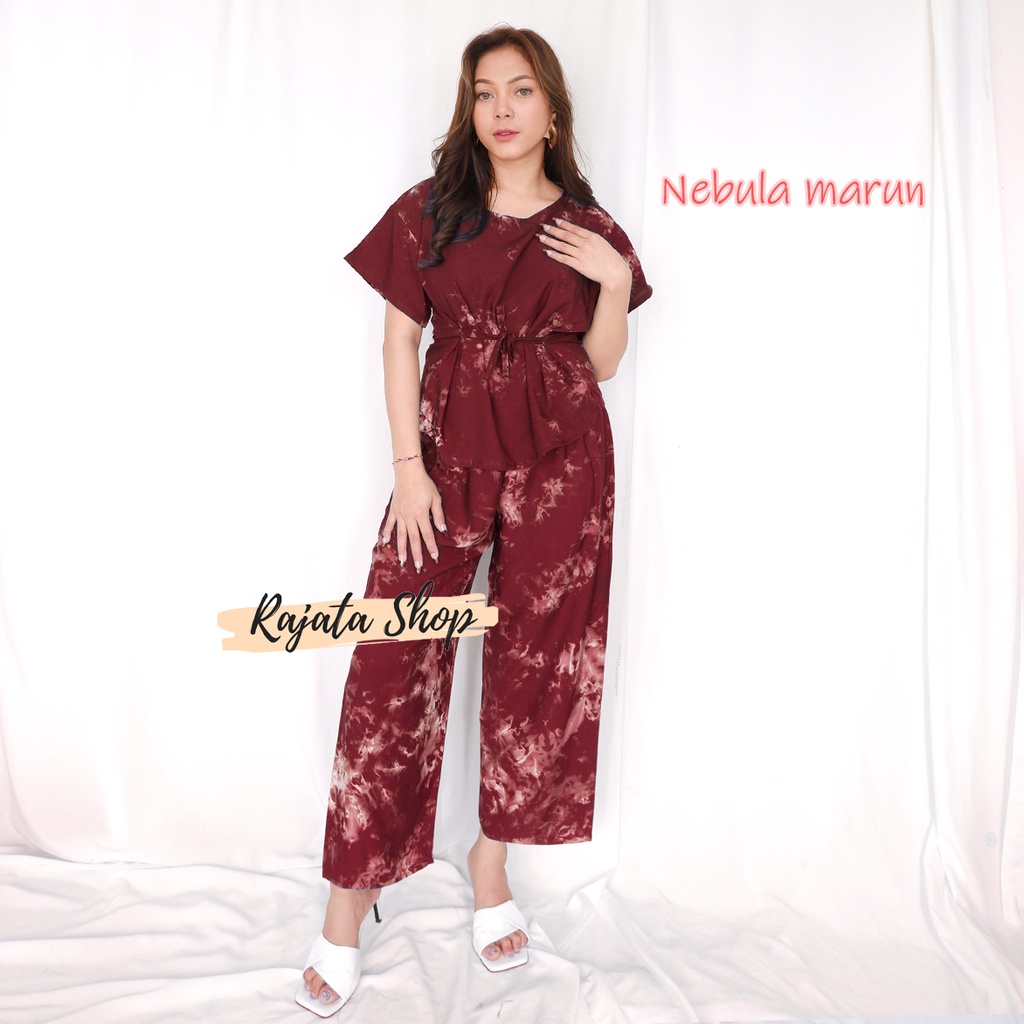 DASTER SETELAN BABYDOLL-BD NEBULA MARUN