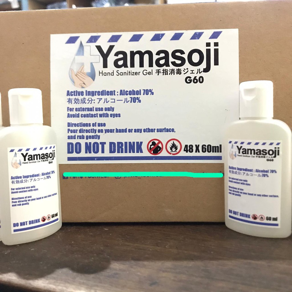 Hand Sanitizer Gel Alcohol 70% Yamasoji 60ml