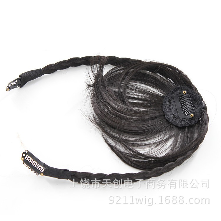 PK poni clip klip kepang braid bang hair clip rambut palsu extension