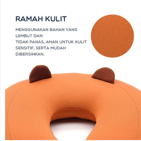 COD Bantal Leher Travel Anti Pegal Lembut untuk Dewasa Multifungsi SAMONO Berkualitas Murah Samono SNP001