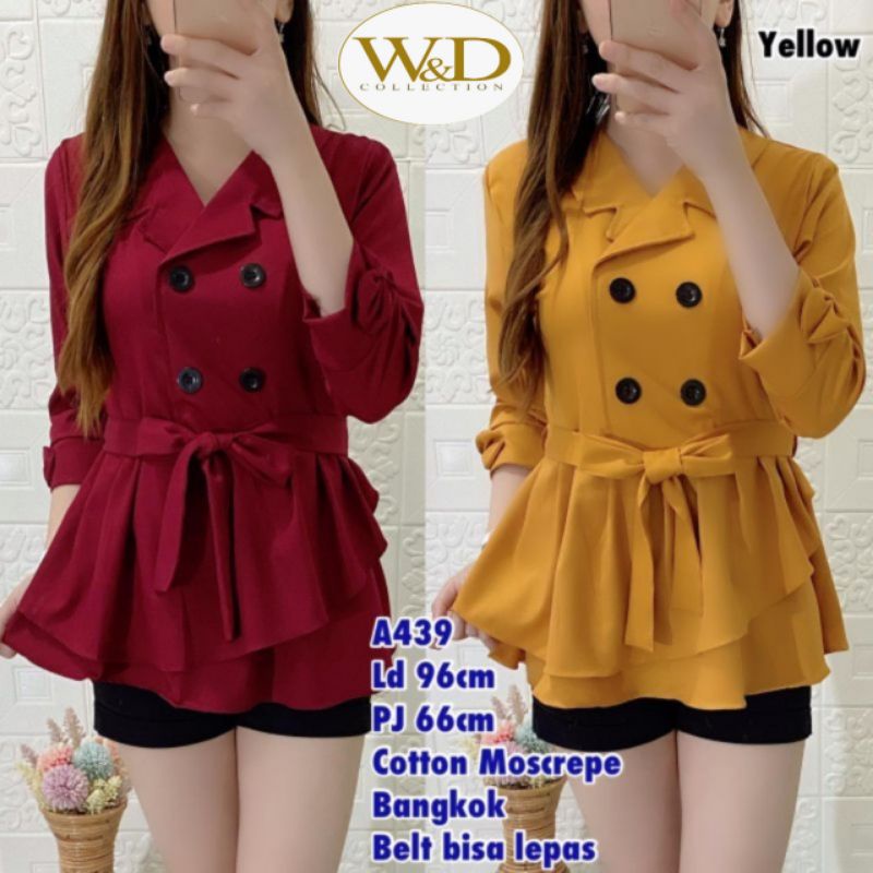 BLOUSE BANGKOK TERBARU/ ATASAN WANITA MOSCREPE