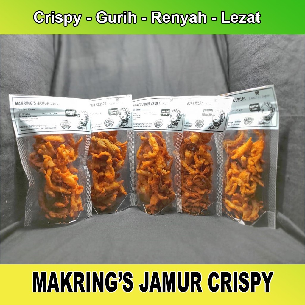 

Jamur Goreng Crispy Kripik Balado Pedas Manis BBQ Ayam Bawang Original Enak Lezat Gurih Dan Renyah