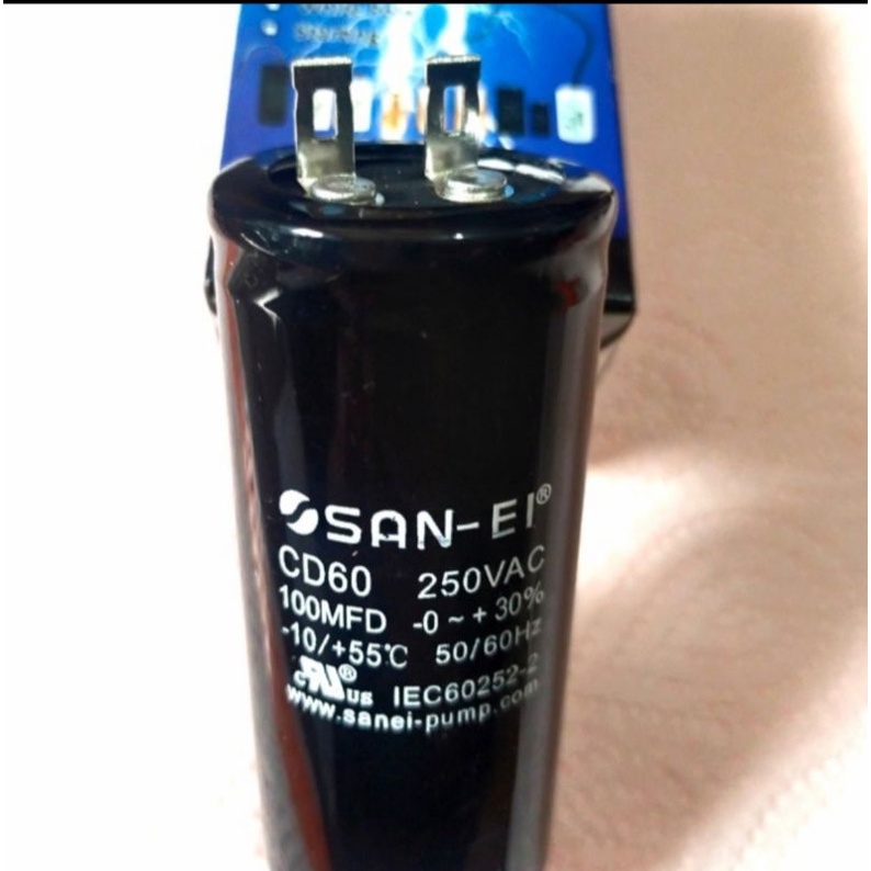 KAPASITOR 100UF 100 UF MFD 250V 250 VAC CAPASITOR STARTING AC MOTOR