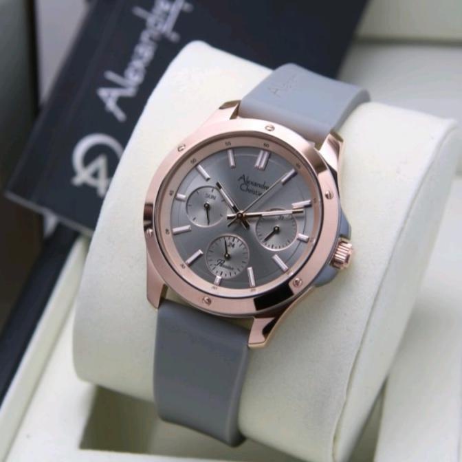 Jam Tangan Wanita ORIGINAL Alexandre Christie Ac 2970 BF Rubber Solid barang ada