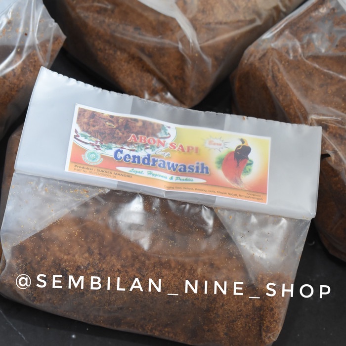 

ABON- ABON SAPI ASLI CAP CENDRAWASIH 1 KG 1.000 GRAM -MAKANAN-KERING.