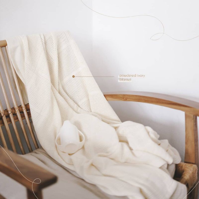 Kotton Mill Organic bamboo cotton blanket 120*150cm dan 150*200cm / kottonmill