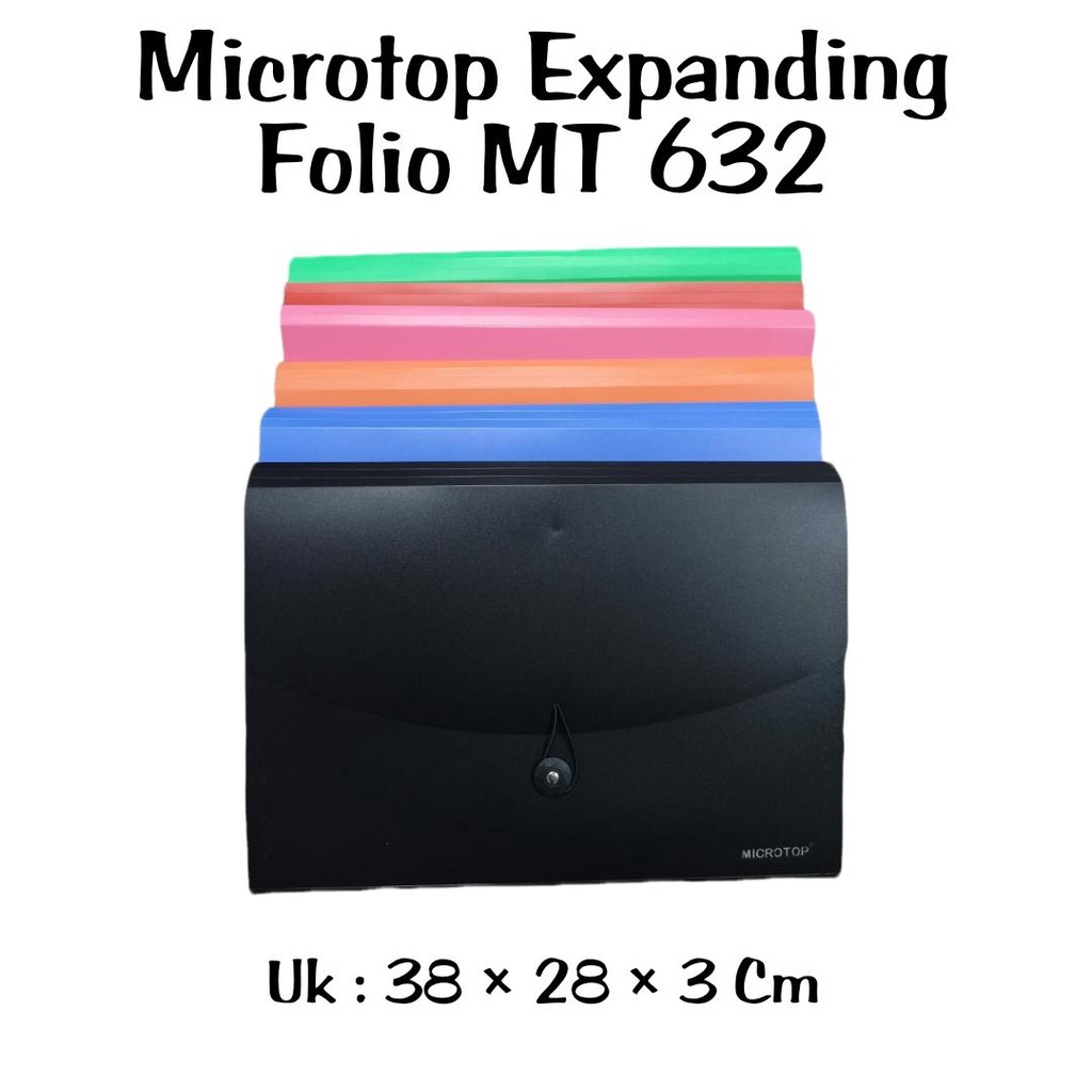 

AS888 - Microtop Expanding File Ukuran Folio Dilengkapi Dengan Kancing Dan Karet Pengait 13 Pockets MT632