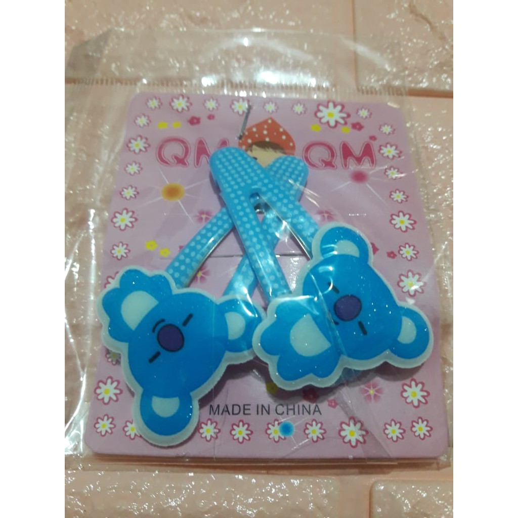 PIN BT21 / 1 PASANG JEPITAN ANAK MOTIF BTS BT21 KPOP / HAIRCLIP BT21 BTS TERMURAH