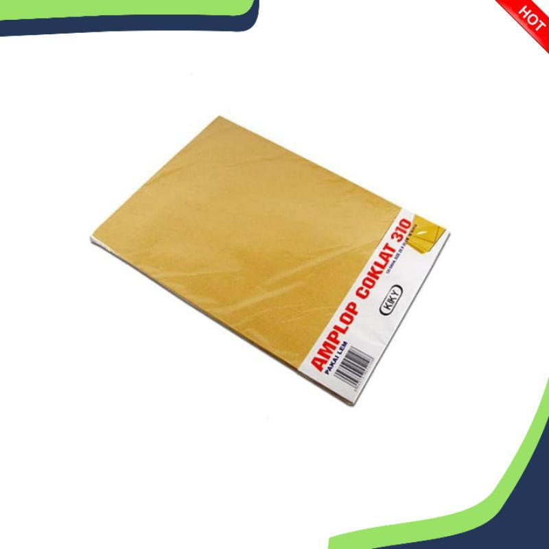 

AMPLOP COKLAT 310 DENGAN LEM PEREKAT MEREK KIKY ISI 10 PCS