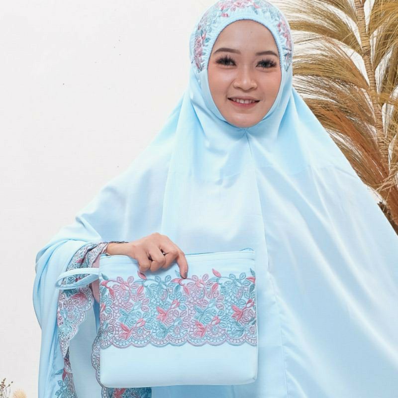 MUKENA DEWASA TERBARU SITI KHADIJAH PREMIUM FREE TAS BORDIR KHADIJAH