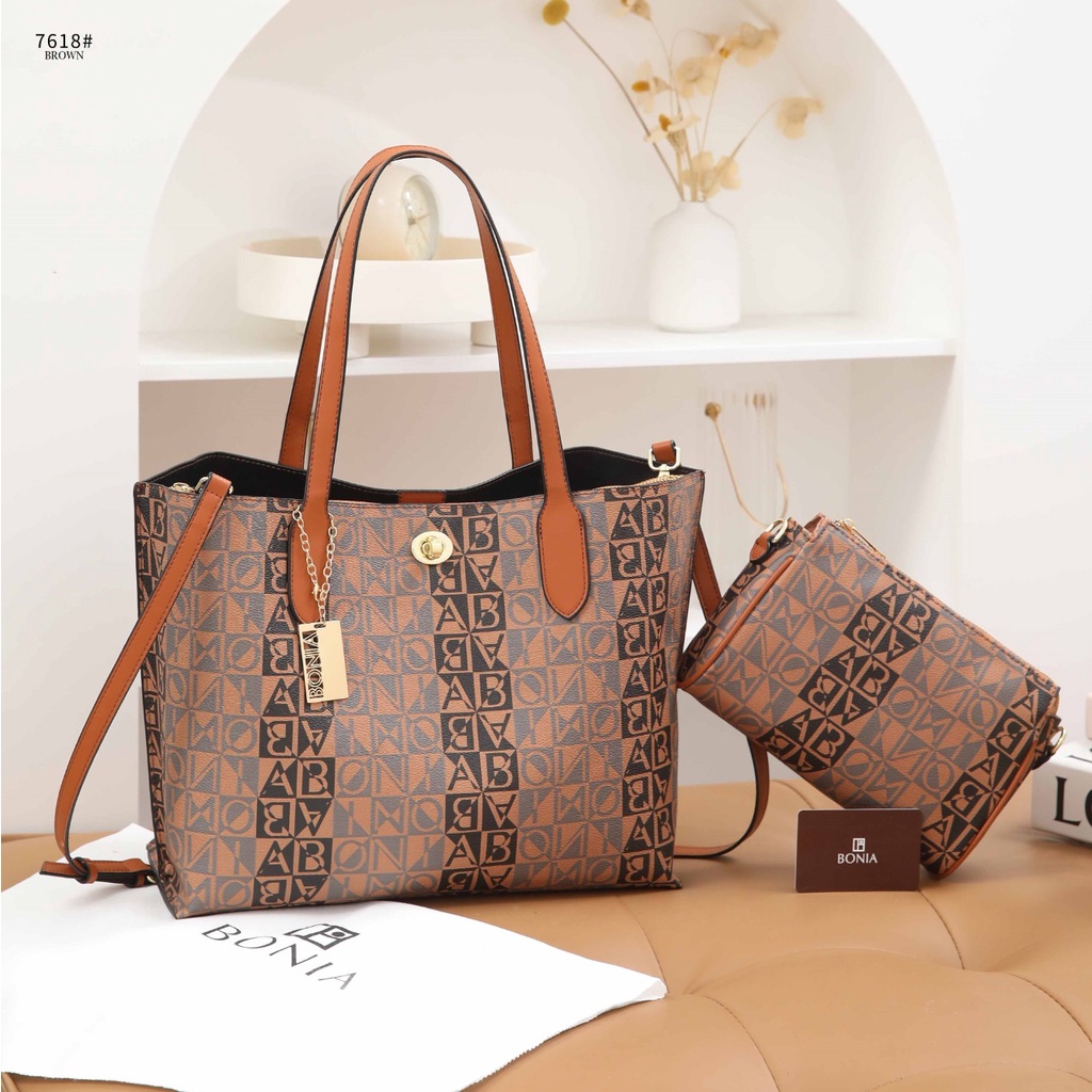 Bo Tote Shoulder Bag With Sling Bag 7618