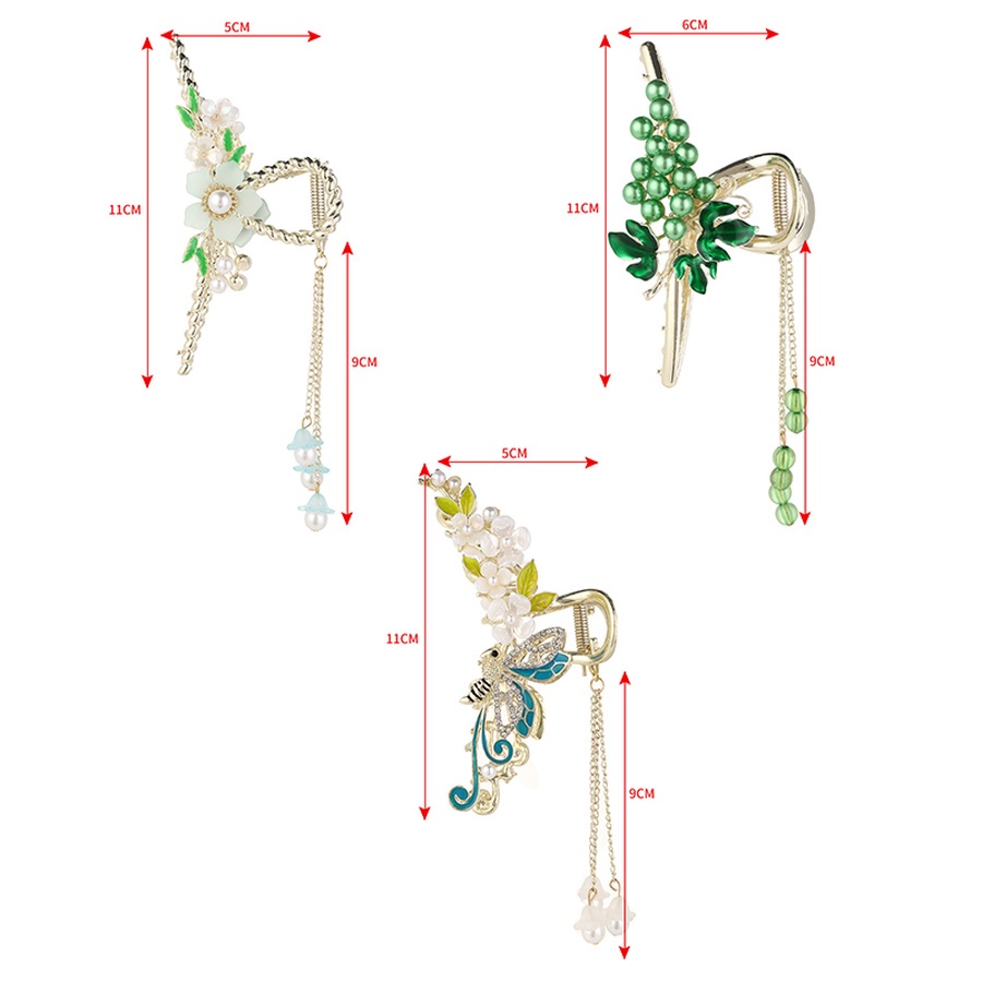 Jepit Rambut Bahan Alloy Aksen Bunga Dan Mutiara Gaya Korea Untuk Wanita