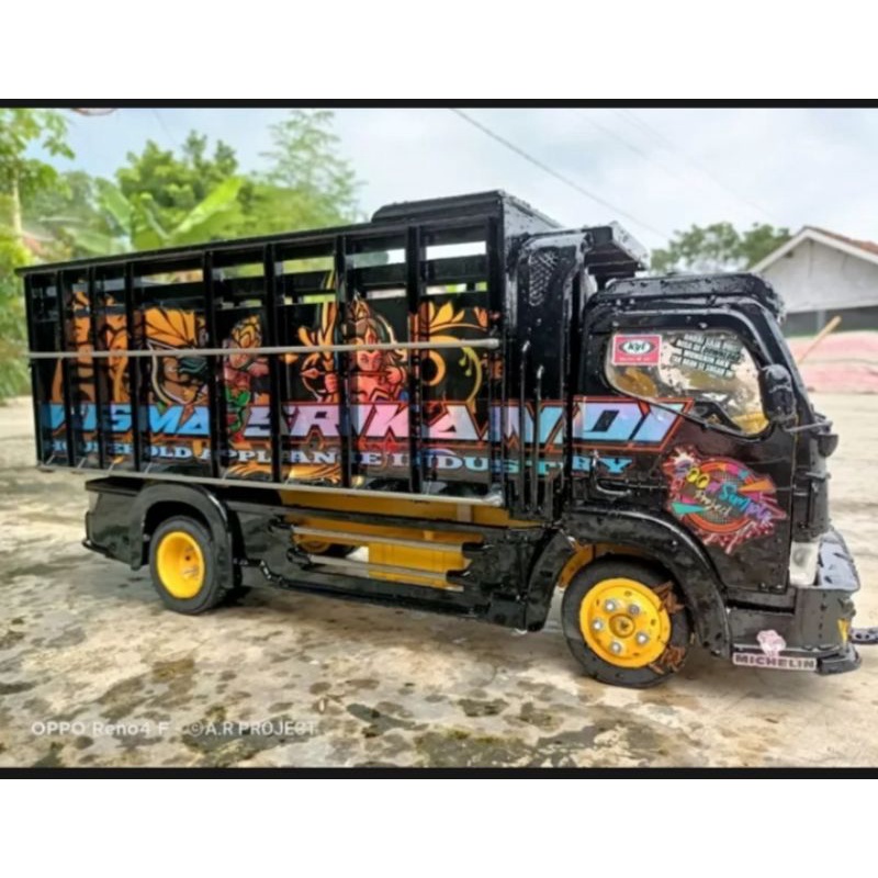 Truk Oleng miniatur truk oleng Kayu