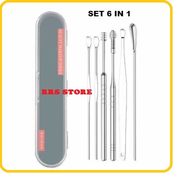 RRS STORE Sumifun Set Pembersih Telinga Korek Kuping Ear Spoon Tool 10 PCS -BA40 Biutte.co Set Pembersih Telinga Korek Kuping Ear Spoon Tool 8PCS BA36 CWE Set Pembersih Telinga Korek Kuping 6 PCS - CW35