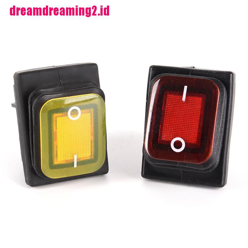 （✔✔❤Rocker Toggle Switch On-off 4 Pin 12V Anti Air Dengan Lampu LED Untuk Mobil / Perahu